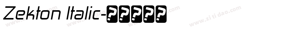 Zekton Italic字体转换